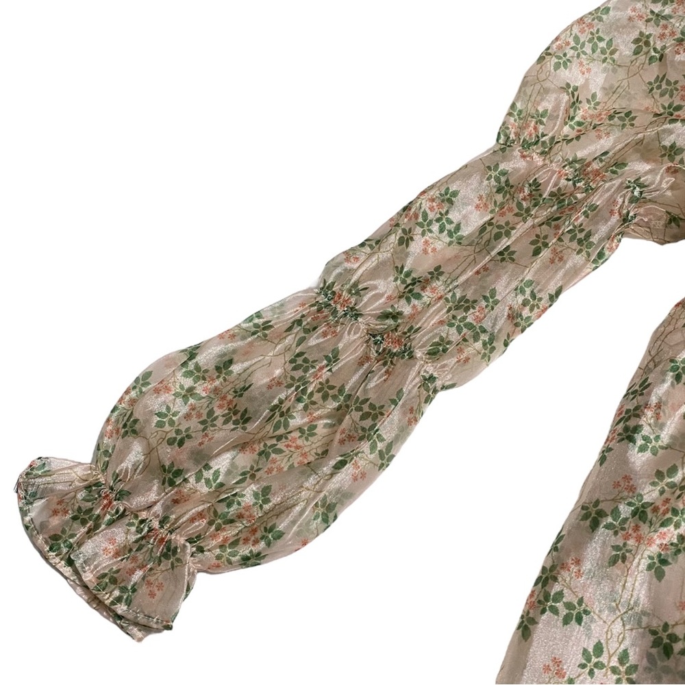 Uuniq Daisyland Long Sleeve Floral Mini Organza Dress - Picture 3 of 8